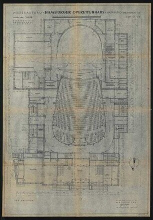 Operettenhaus, Hamburg Wiederaufbau: Grundriss Erdgeschoss 1:100
