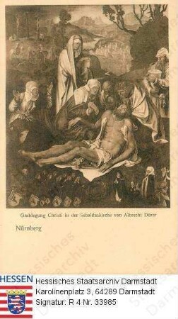 Dürer, Albrecht /1471-1538) / Gemälde 'Grablegung Christi' in der Sebalduskirche in Nürnberg