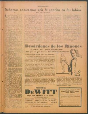 Debemos acostarnos con la sonrisa en los labios