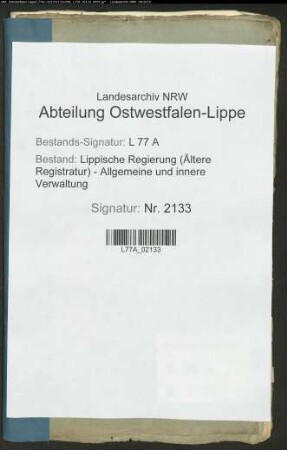 Die rückständigen Strafgelder des Schwalenberger Gogerichts und die Deponierung des Paderborner Anteils bei der Kanzlei