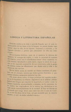 Lengua y Literatura Españolas