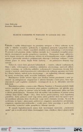 Muzeum Narodowe w Poznaniu w latach 1945-1952