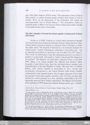 The élite's adoption of Social Darwinism against a background of threat and trauma