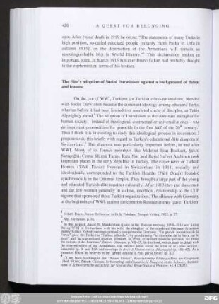 The élite's adoption of Social Darwinism against a background of threat and trauma
