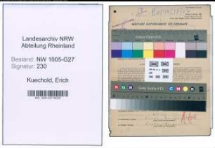 Entnazifizierung Erich Kuechold , geb. 09.02.1908 (Vertreter)