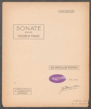 Sonate pour violon et piano