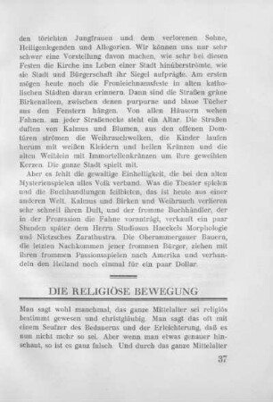 Die religiöse Bewegung