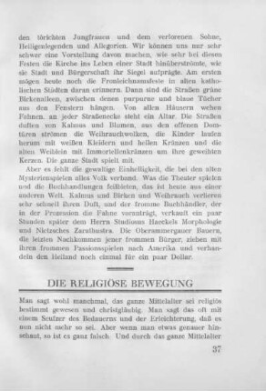 Die religiöse Bewegung