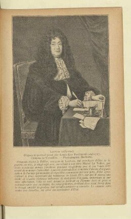 Louvois (1639 - 1691). D'après le portrait peint par Louis Elle Ferdinand (1648 - 1717). Château de Versailles. - Photographie Hachette