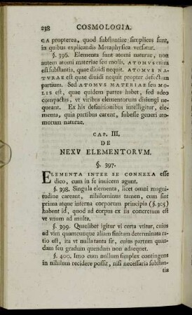 Cap. III. De Nexu Elementorum