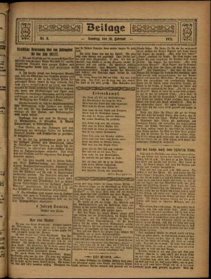 Zweite Ausgabe vom Sonntag, den 20. Februar 1921.