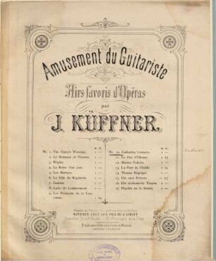 Amusement du guitariste : airs favoris de'opéras, 10. Catharina Cornaro