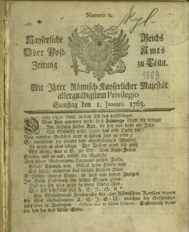 Titelseite einer Zeitung