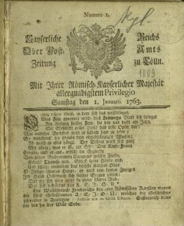 Kaiserl. Reichs-Ober-Post-Amts-Zeitung zu Köln