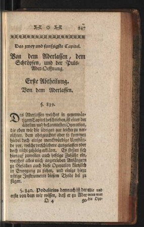 Das zwey und funfzigste Capitel. Von denm Aderlassen, der Schröpfung, und der Puls-Ader-Oeffnung