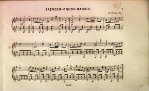 Saengergruß, Marsch & Rosa-Polka-Mazurka : für d. Zither