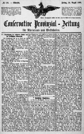 Conservative Provinzial-Zeitung für Rheinland und Westphalen