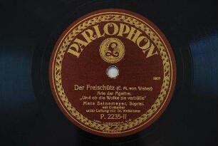 Der Freischütz : Arie der Agathe: "Und ob die Wolke sie verhülle" / (C. M. von Weber)