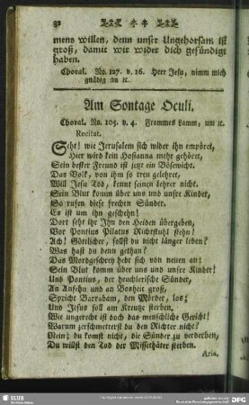 Am Sontage Oculi