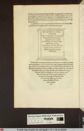 [Sockel mit lateinischer Inschrift]