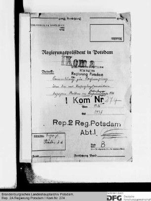 Nachweisung über die mit Versorgungsanwärtern besetzten Stellen 1936