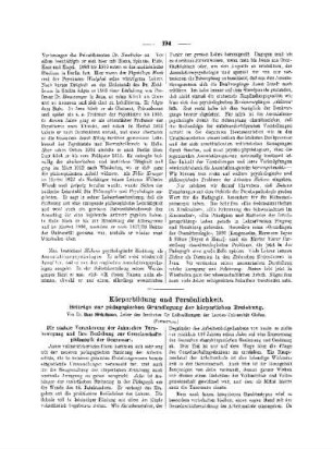 Körperbildung und Persönlichkeit : (Fortsetzung)