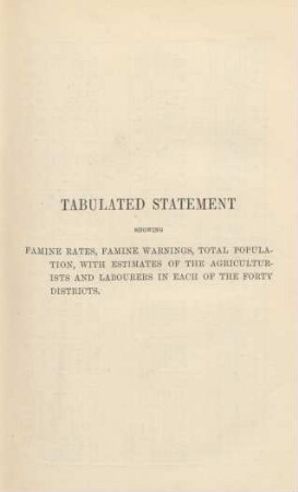 Tabulated statement