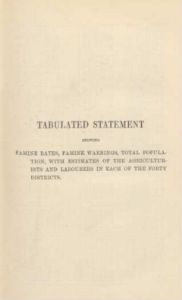 Tabulated statement