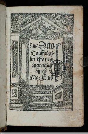 Das Tauffbüchlin vffs new zugericht