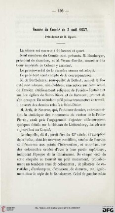 Séance du Comité du 3 août 1857