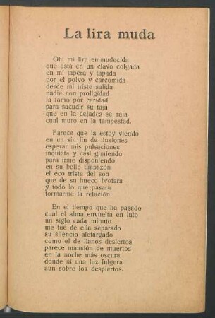 La lira muda