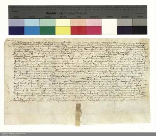 Revers Michaels von Sternberg bezüglich der Belehnung mit zwei Vorwerken in Milz durch Balthasar [von Dernbach], Abt von Fulda