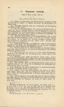 IV. Allgemeines Landrecht