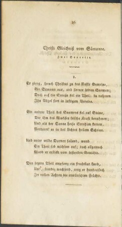 Christi Gleichniß vom Sämanne