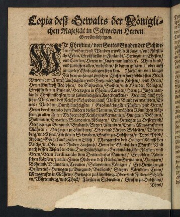 I1v-I2v, Copia deß Gewalts der Königlichen Majestät in Schweden Herren Bevollmächtigten