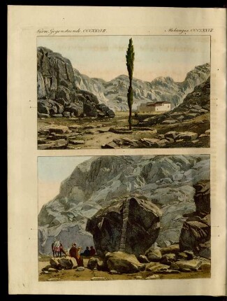 Ansichten auf dem Berge Sinai.