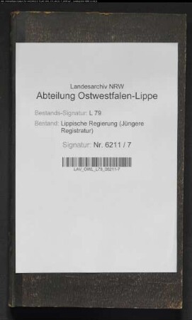 Vorstellungslisten des Aushebungsbezirks Lemgo, Band 1