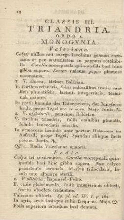 Classis III. Triandria