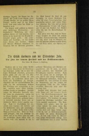 ¬Die¬ Ethik Herbarts und die Sittenlehre Jesu : die Idee der innern Freiheit und der Vollkommenheit