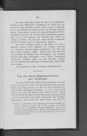 Vom alten Marien-Magdalenen-Kirchhof, jetzt Adolphsplatz.
