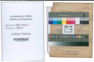 Entnazifizierung Friedrich Laubert , geb. 09.10.1899 (Prokurist)