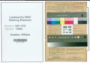 Entnazifizierung Wilhelm Huesken , geb. 05.02.1908 (Arbeiter)