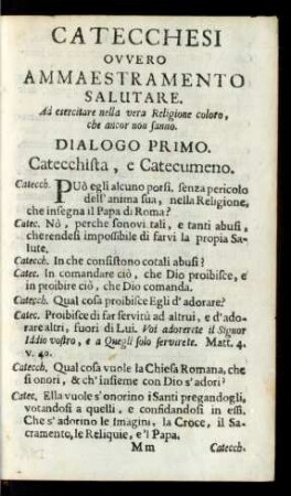 Catecchesi Ovvero Ammaestramento Salutare