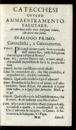 Catecchesi Ovvero Ammaestramento Salutare