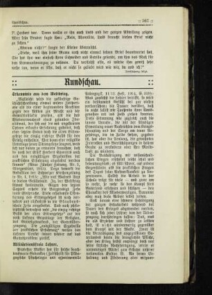 Erkenntnis aus dem Weltkrieg