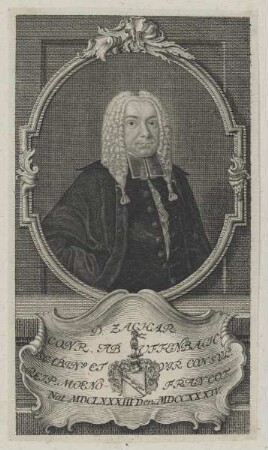 Bildnis des Zachar. Conr. ab Uffenbach