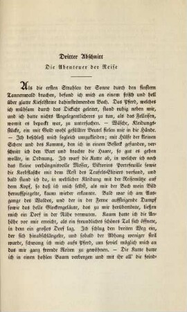 Dritter Abschnitt: Die Abenteuer der Reise