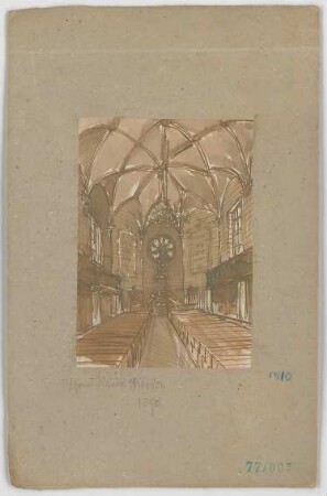 Fischer, Theodor; Dresden (Sachsen); Reformierte Kirche - Innenraum (Perspektive)