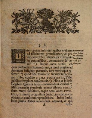 Dissertatio Ivridica Ad Legem Petilliam De Obaeratis Debitoribvs