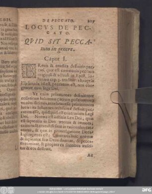 Locus De Peccato.
